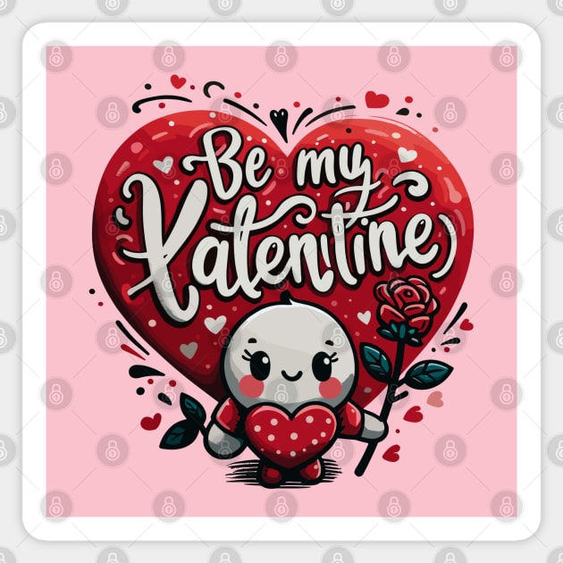 Valentine - Be Mine on Valentines Day Sticker by JessArty